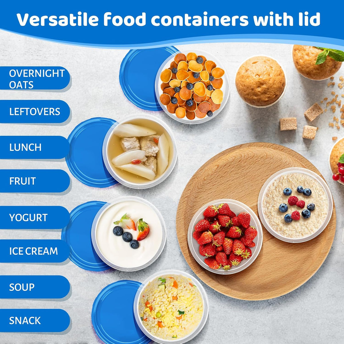 Salad Dressing Containers, [8 Pack*2 oz] Reusable Easy to Open Dressing, Condiment, Sauce, Dip Containers to Go With Leak-Proof Twist Top Lids, Bpa Free, Safe For Microwave, Freezer, Dishwasher