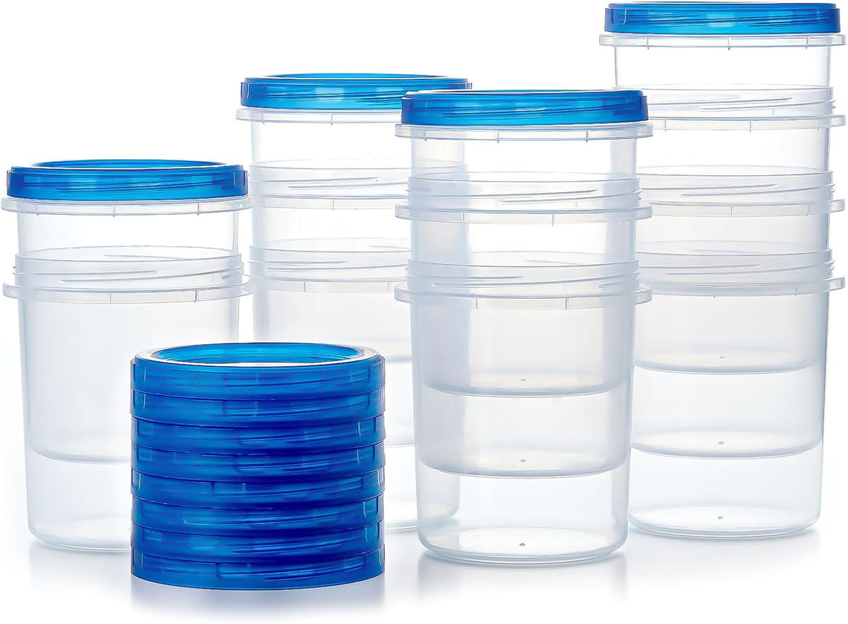 Salad Dressing Containers, [8 Pack*2 oz] Reusable Easy to Open Dressing, Condiment, Sauce, Dip Containers to Go With Leak-Proof Twist Top Lids, Bpa Free, Safe For Microwave, Freezer, Dishwasher