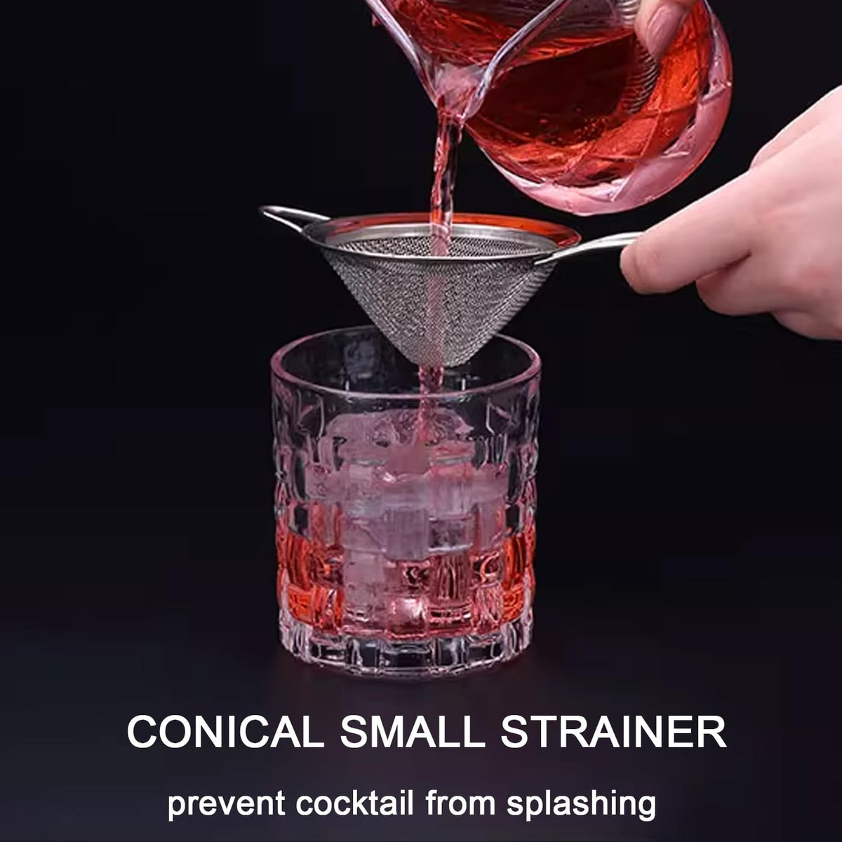 Small Fine Mesh Strainer Set, Stainless Steel Mini Sieve, Bar Strainer for Cocktail, Juice, Coffee, Tea Strainer for Loose Leaf Tea, Mini Sifter for Matcha, Flour, 2 PCS | 3.15 In Mini Strainer, for Cocktails, Loose Tea, Juice, Fits Most Cups and Mugs