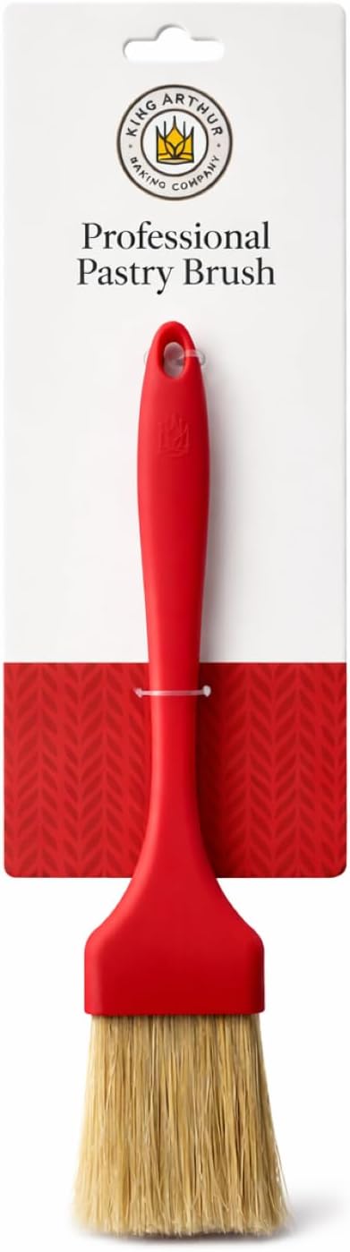 Baking Company Professional Pastry Brush, Natural Boar Bristles, 2-Inch, For Butter, Egg Wash, Glaze And Baking Prep