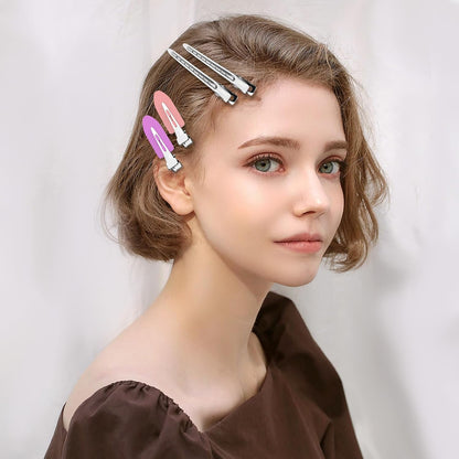 Metal Alligator Hair Clips for Women，Duck Billed Hair Pins 52pcs, Silver Professional Styling Hair Clips for Long Hair Cutting & Needle Rolling& Give Gift
