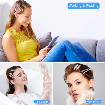 Metal Alligator Hair Clips for Women，Duck Billed Hair Pins 52pcs, Silver Professional Styling Hair Clips for Long Hair Cutting & Needle Rolling& Give Gift