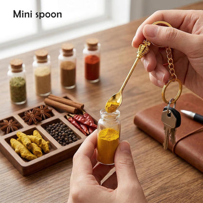 6 Pack Mini Spoons Set, Metal Tiny Spoons, Small Measuring Tools Spoon