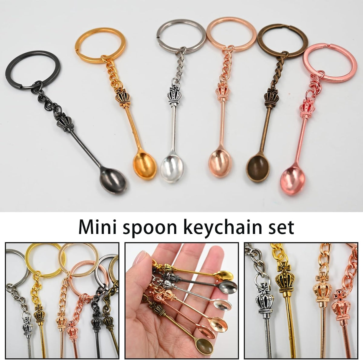 6 Pack Mini Spoons Set, Metal Tiny Spoons, Small Measuring Tools Spoon
