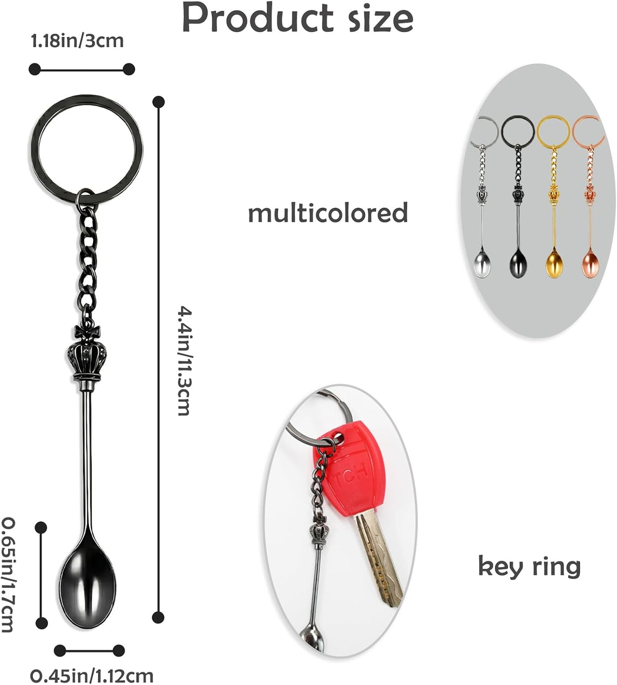 6 Pack Mini Spoons Set, Metal Tiny Spoons, Small Measuring Tools Spoon