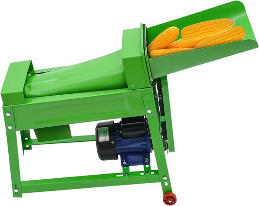 Electric Corn Sheller 4800W 110V Heavy Duty Corn Thresher Sheller, Quick Corn Cob Stripper Tool, Industrial Corn Shucker, Threshing Stripping Machine for Home, Ranche, and Farm(Green)