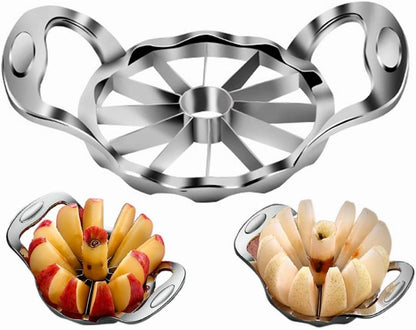 Apple Slicer and Corer 【UPGRADED】Apple Cutter Stainless Steel Heavy Duty Kitchen Gadgets- Extra Large Decorer Tools - 12 Slices Wedger Ultra Sharp