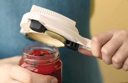 Strain-Free Gripper Opener for Jars and Bottles, 10 x 5 x 2.25 inches, White
