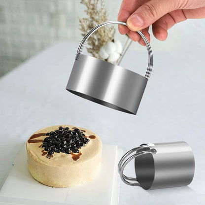 5 Pieces Biscuit Cookie Cutters Set,Stainless Steel Circle Round Cookie Biscuit Cutters in Graduated Sizes Shape Molds for Pastries Doughs Doughnuts