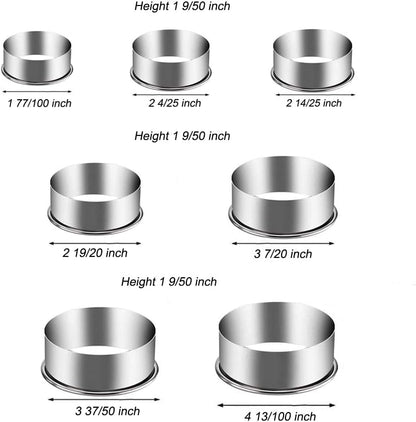 5 Pieces Biscuit Cookie Cutters Set,Stainless Steel Circle Round Cookie Biscuit Cutters in Graduated Sizes Shape Molds for Pastries Doughs Doughnuts