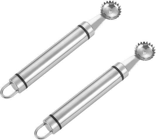 2Pcs Stainless Steel Strawberry Huller and Tomato Stem Corers Tool Multi-Function Stainless Corer and Pitter Remover for Strawberry Gadgets Kitchen Tool Blade Craft Fruit Tools, Tomato Corer
