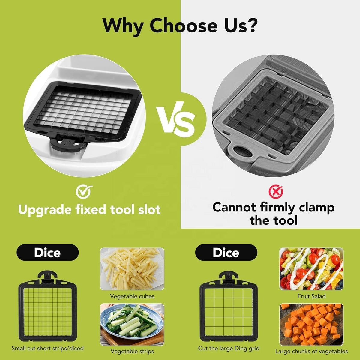 Vegetable Chopper 15 in 1 with Container – Mandoline Slicer, Onion Chopper Dicer, Food Chopper, Cheese Grater & Veggie Slicer for Kitchen Meal Prep