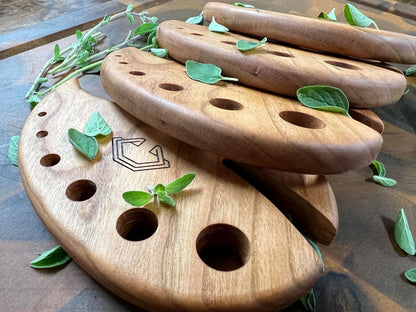 Herb Stripper, Cherry Hardwood Leaf Remover Tool, Kentucky Handcrafted for Cooking, Kale, Rosemary, Thyme, Gardening