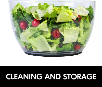 Salad Spinner Large Lettuce Spinner Kitchen Gadgets, Large Salad Spinner Vegetable Washer, High Efficiency for Kitchen Washing & Drying Leafy Vegetables, One-Handed Easy Press 6.3 Qt White
