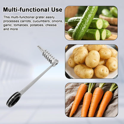 Spiral Cutter & Crinkle Cutter, Stainless Steel & Plastic Manual Spiralizer Wavy Knife for Potatoes Cucumbers Eggs Carrots Fruits Vegetables Home Kitchen Gadgets Restaurant Slicer Tools Supplies