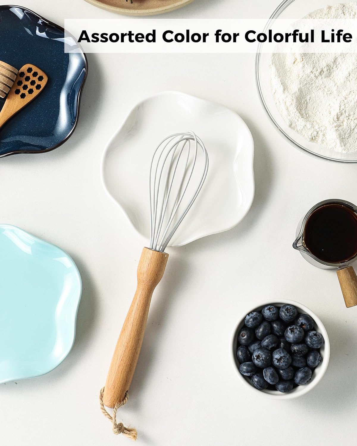 Spoon Rest for Stove Top, Ceramic Spoon Holder for Counter, Modern Farmhouse Decor Accessories for Spatula, Spoons or Tongs