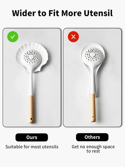 Spoon Rest for Stove Top, Ceramic Spoon Holder for Counter, Modern Farmhouse Decor Accessories for Spatula, Spoons or Tongs