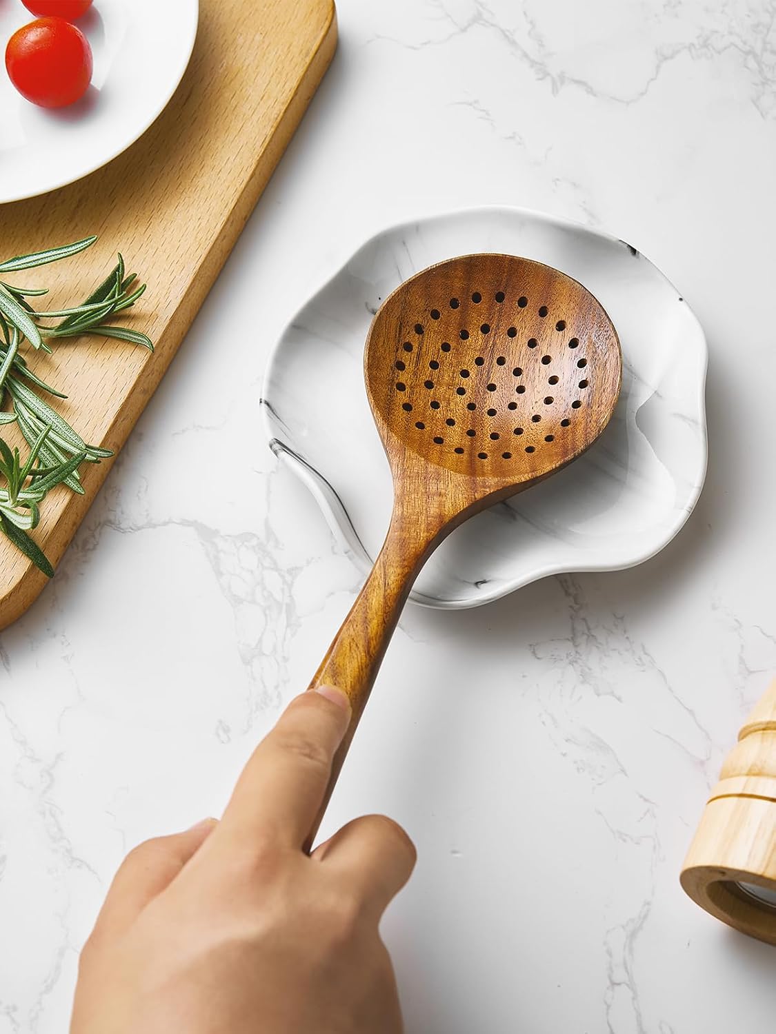 Spoon Rest for Stove Top, Ceramic Spoon Holder for Counter, Modern Farmhouse Decor Accessories for Spatula, Spoons or Tongs