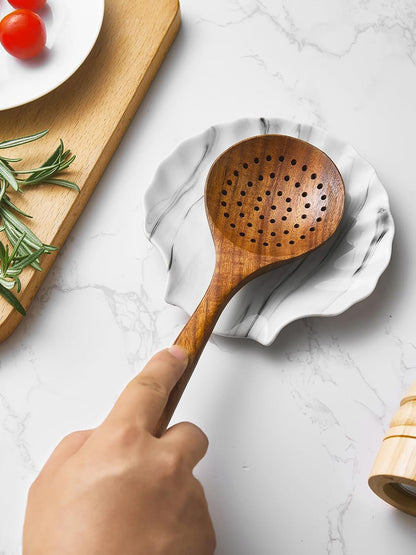 Spoon Rest for Stove Top, Ceramic Spoon Holder for Counter, Modern Farmhouse Decor Accessories for Spatula, Spoons or Tongs