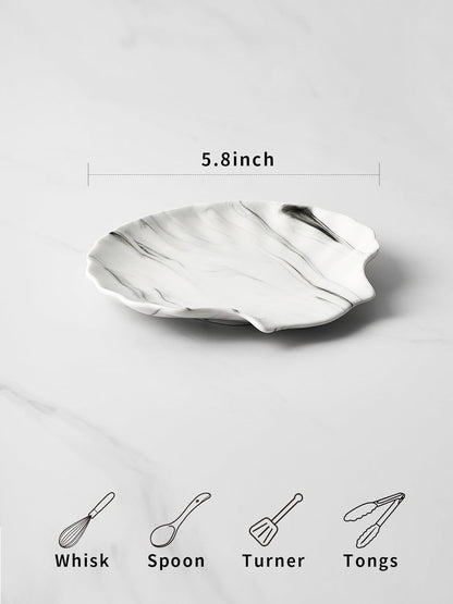 Spoon Rest for Stove Top, Ceramic Spoon Holder for Counter, Modern Farmhouse Decor Accessories for Spatula, Spoons or Tongs