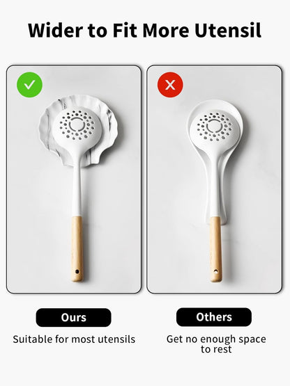 Spoon Rest for Stove Top, Ceramic Spoon Holder for Counter, Modern Farmhouse Decor Accessories for Spatula, Spoons or Tongs