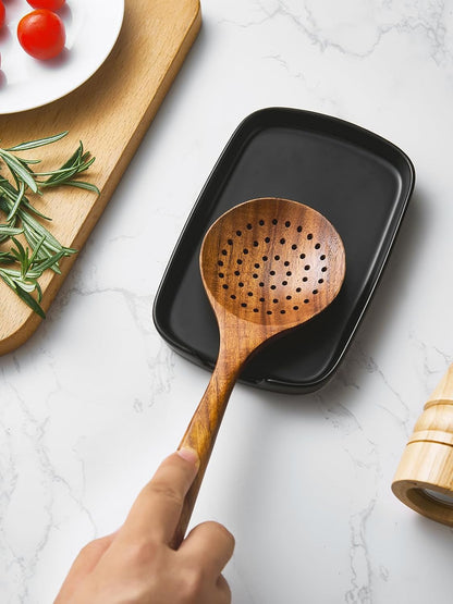 Spoon Rest for Stove Top, Ceramic Spoon Holder for Counter, Modern Farmhouse Decor Accessories for Spatula, Spoons or Tongs