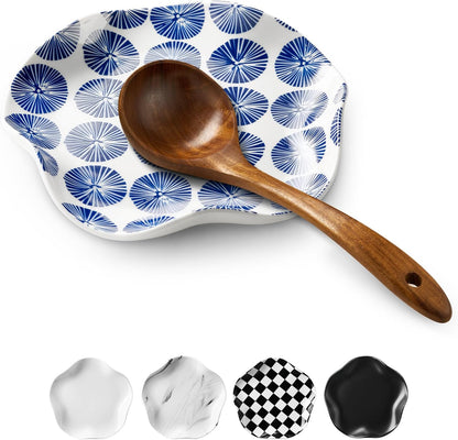 Spoon Rest for Stove Top, Ceramic Spoon Holder for Counter, Modern Farmhouse Decor Accessories for Spatula, Spoons or Tongs