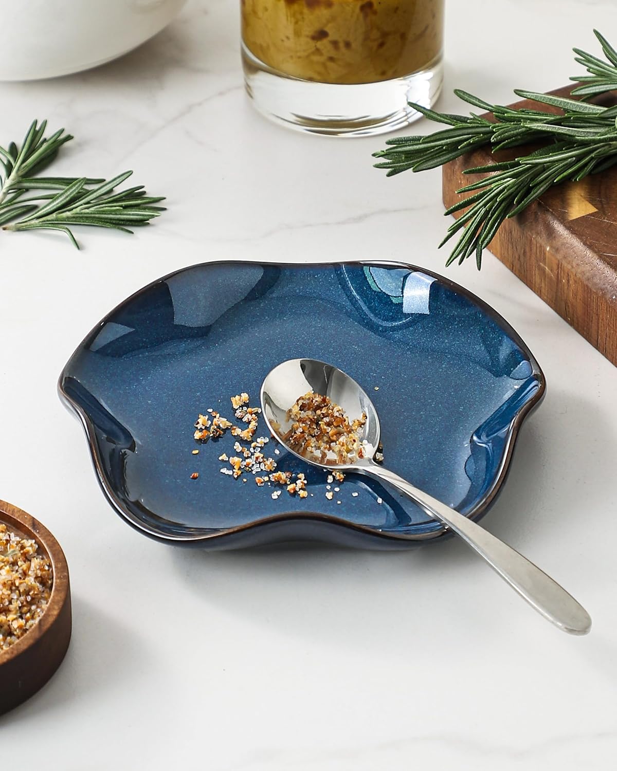 Spoon Rest for Stove Top, Ceramic Spoon Holder for Counter, Modern Farmhouse Decor Accessories for Spatula, Spoons or Tongs