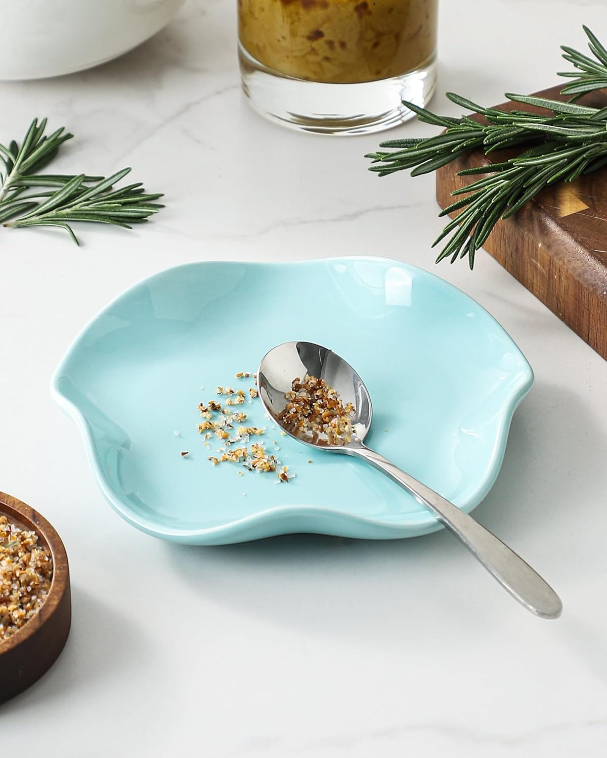 Spoon Rest for Stove Top, Ceramic Spoon Holder for Counter, Modern Farmhouse Decor Accessories for Spatula, Spoons or Tongs