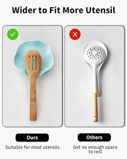 Spoon Rest for Stove Top, Ceramic Spoon Holder for Counter, Modern Farmhouse Decor Accessories for Spatula, Spoons or Tongs