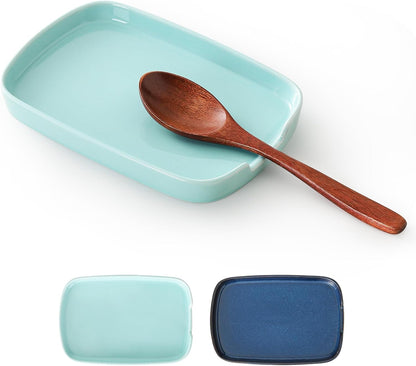 Spoon Rest for Stove Top, Ceramic Spoon Holder for Counter, Modern Farmhouse Decor Accessories for Spatula, Spoons or Tongs