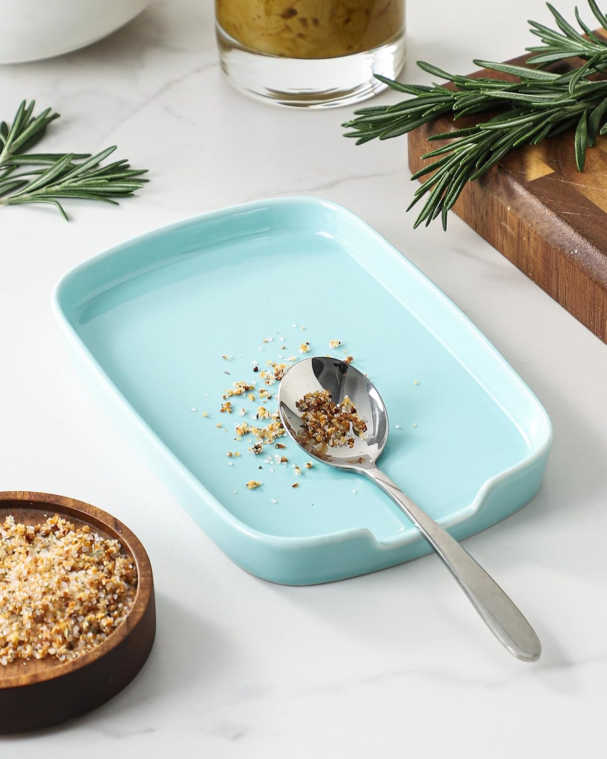 Spoon Rest for Stove Top, Ceramic Spoon Holder for Counter, Modern Farmhouse Decor Accessories for Spatula, Spoons or Tongs