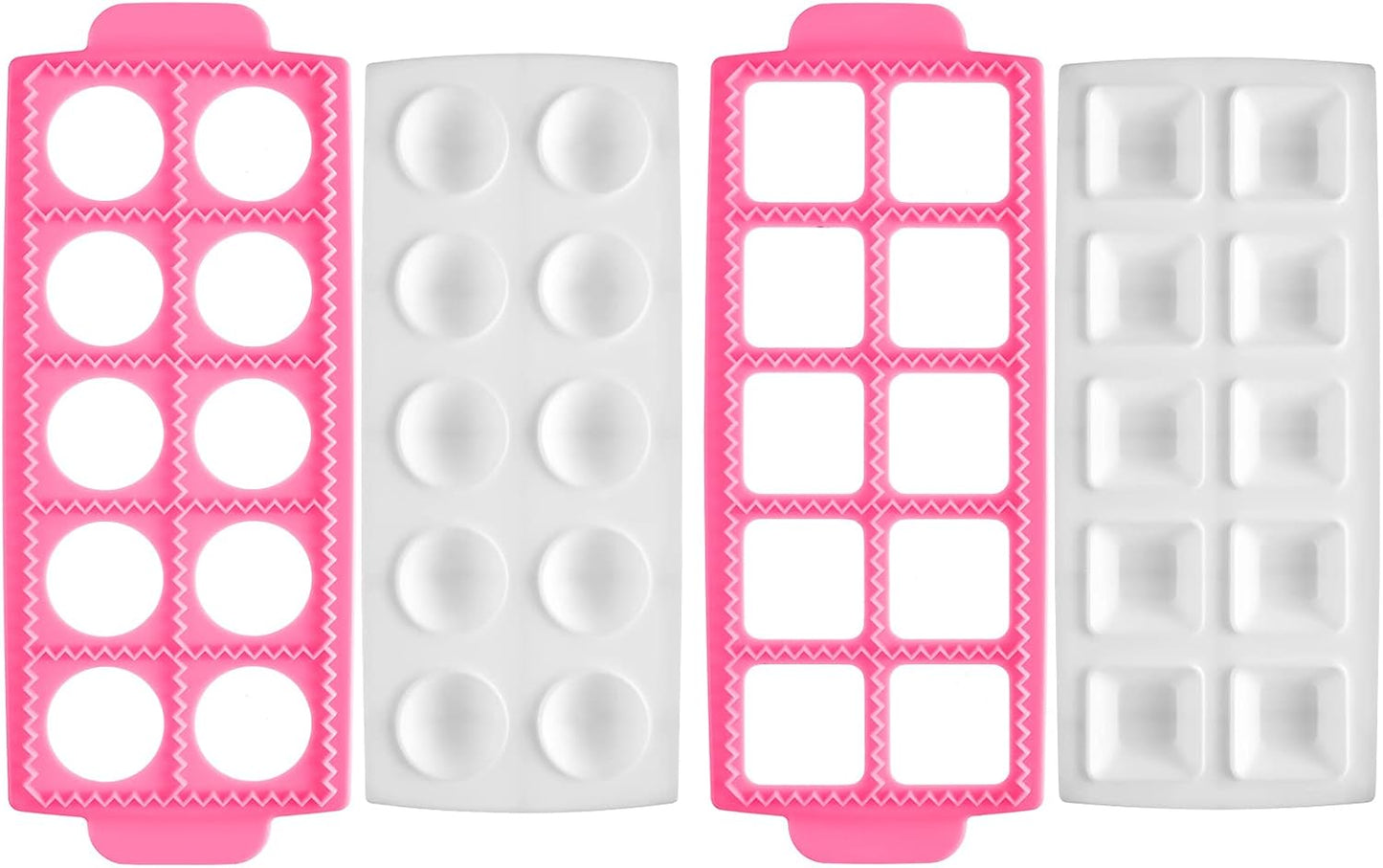 Ravioli Maker 2 Set Large Ravioli Cutter Ravioli Press Set Round Ravioli Mold and Cutter Square Ravioli Mold Ravioli Stamp for Kitchen Home Ravioli