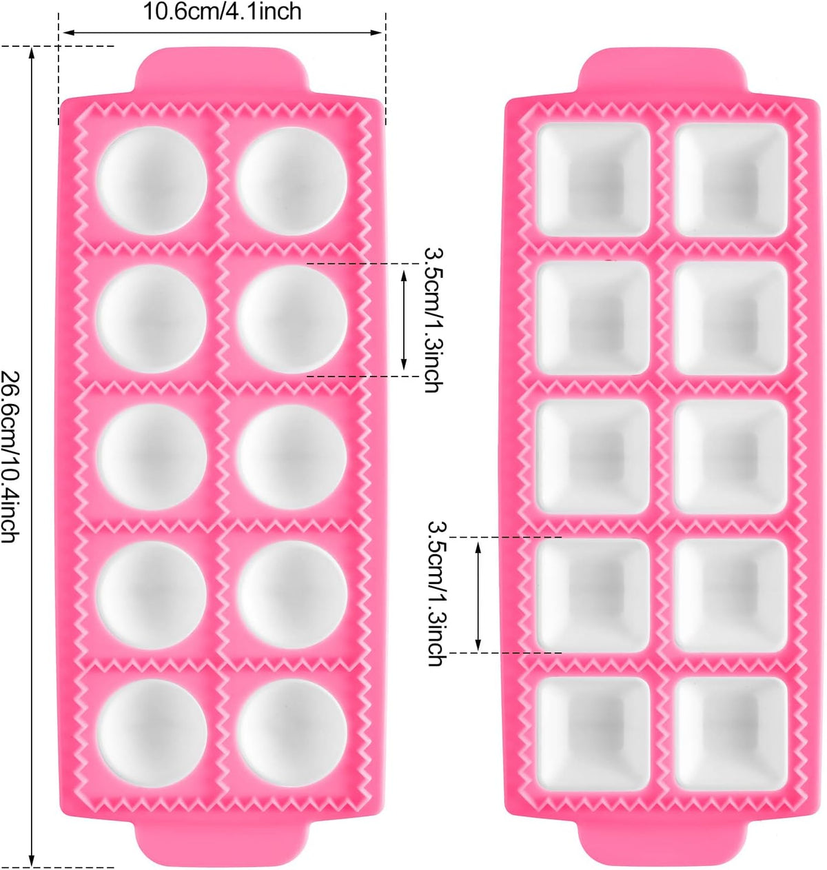 Ravioli Maker 2 Set Large Ravioli Cutter Ravioli Press Set Round Ravioli Mold and Cutter Square Ravioli Mold Ravioli Stamp for Kitchen Home Ravioli