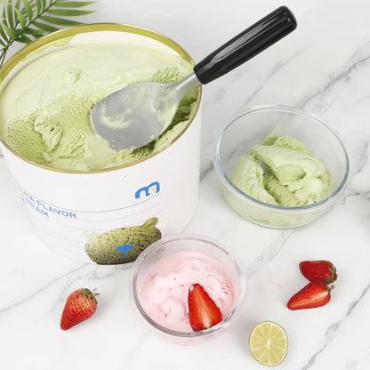 Stainless Steel Ice Cream Spade with Non-Slip Handle, Heavy Duty Ice Cream Spade Scoop for Hard or Creamy Ice Cream, Durable Bend Proof Flat Ice Cream Paddle, Easy Scooping & Dishwasher Safe