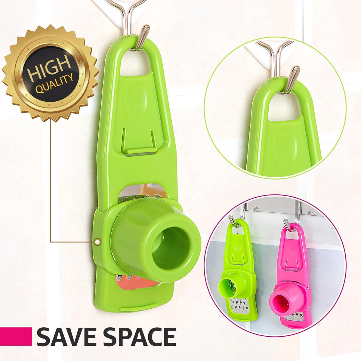 Garlic Grinder-Hand Garlic Grinder-Small Hand Grinder for Garlic-Garlic Slicer-Garlic Mincer-2025 New Hand Press Garlic Chopper-Garlic Press Hand Specialty Tools (Pink)