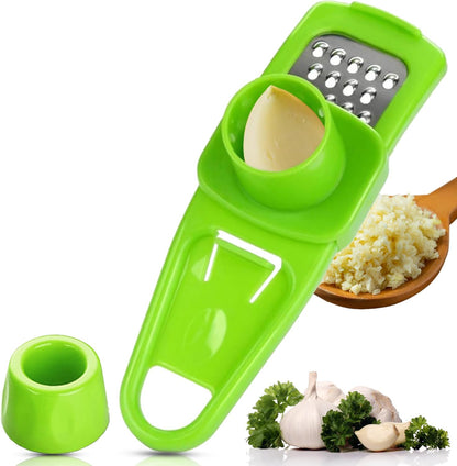 Garlic Grinder-Hand Garlic Grinder-Small Hand Grinder for Garlic-Garlic Slicer-Garlic Mincer-2025 New Hand Press Garlic Chopper-Garlic Press Hand Specialty Tools (Pink)