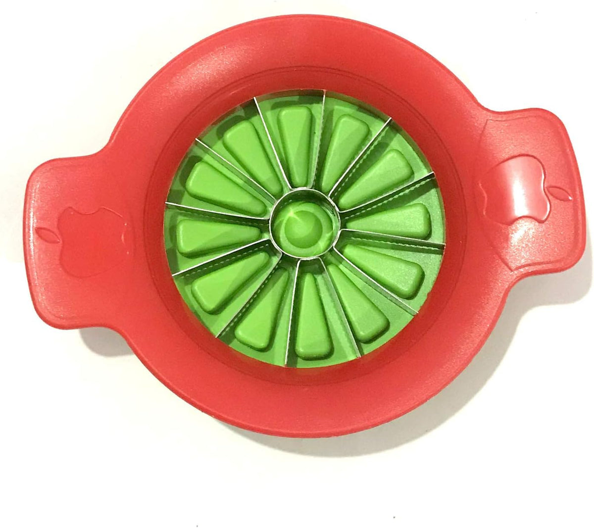 Apple Cutter Slicer Dicer Corer Pear Slicer 12 Slices Attached Safety Cover Protect Fingers while In-Use and Blades while in Storage Thin Apple Divider Pitter Stainless Steel Ultra-Sharp Blade