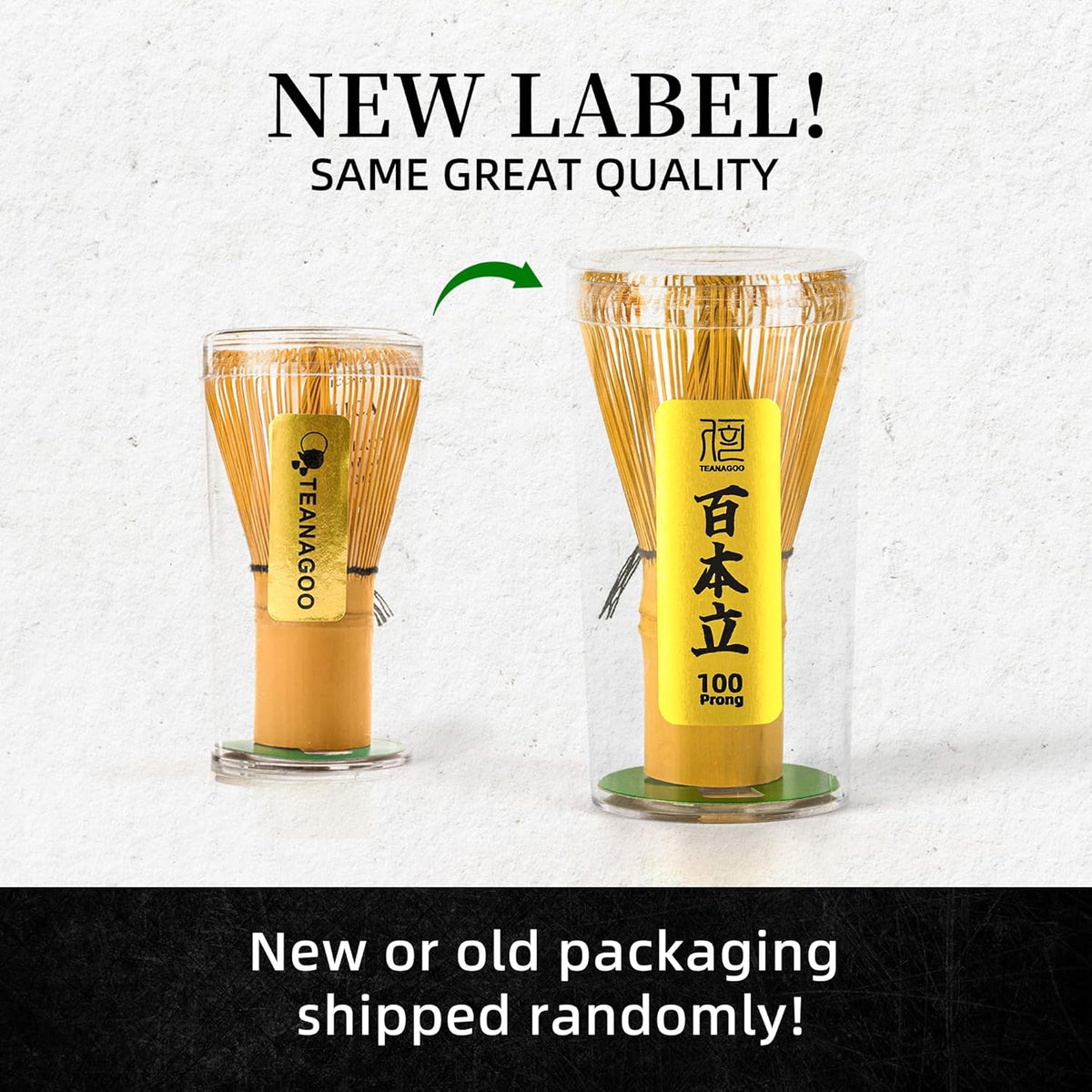 Matcha Whisk Set,Bamboo Matcha Whisk (100 prongs) with Black Holder,6-PCS Traditional Starter Set,Scoop (Chashaku),Bamboo Chasen for Making Latte,Ceremony Accessory,Gife for Friend/Family