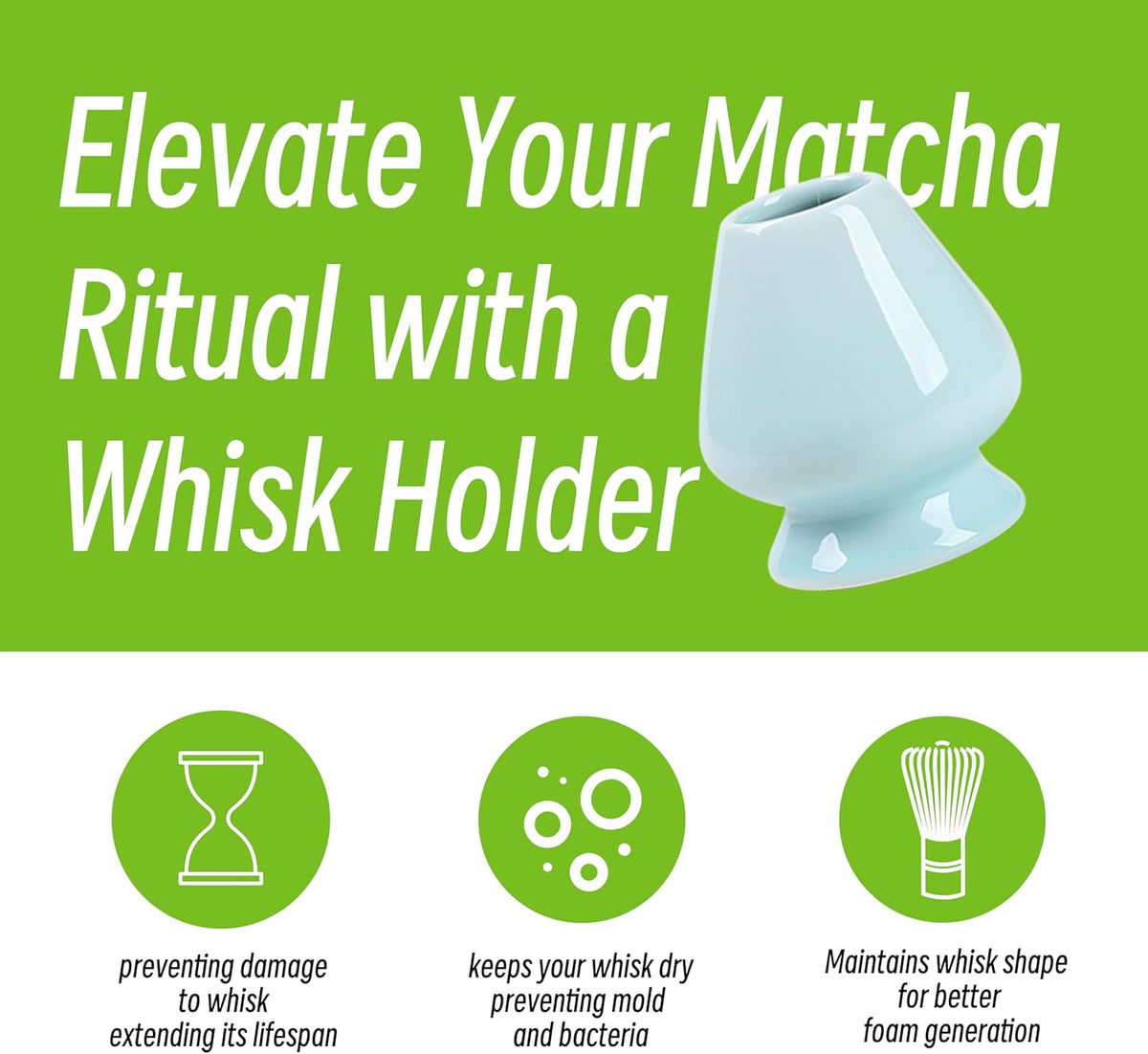 Matcha Whisk Set,Bamboo Matcha Whisk (100 prongs) with Black Holder,6-PCS Traditional Starter Set,Scoop (Chashaku),Bamboo Chasen for Making Latte,Ceremony Accessory,Gife for Friend/Family