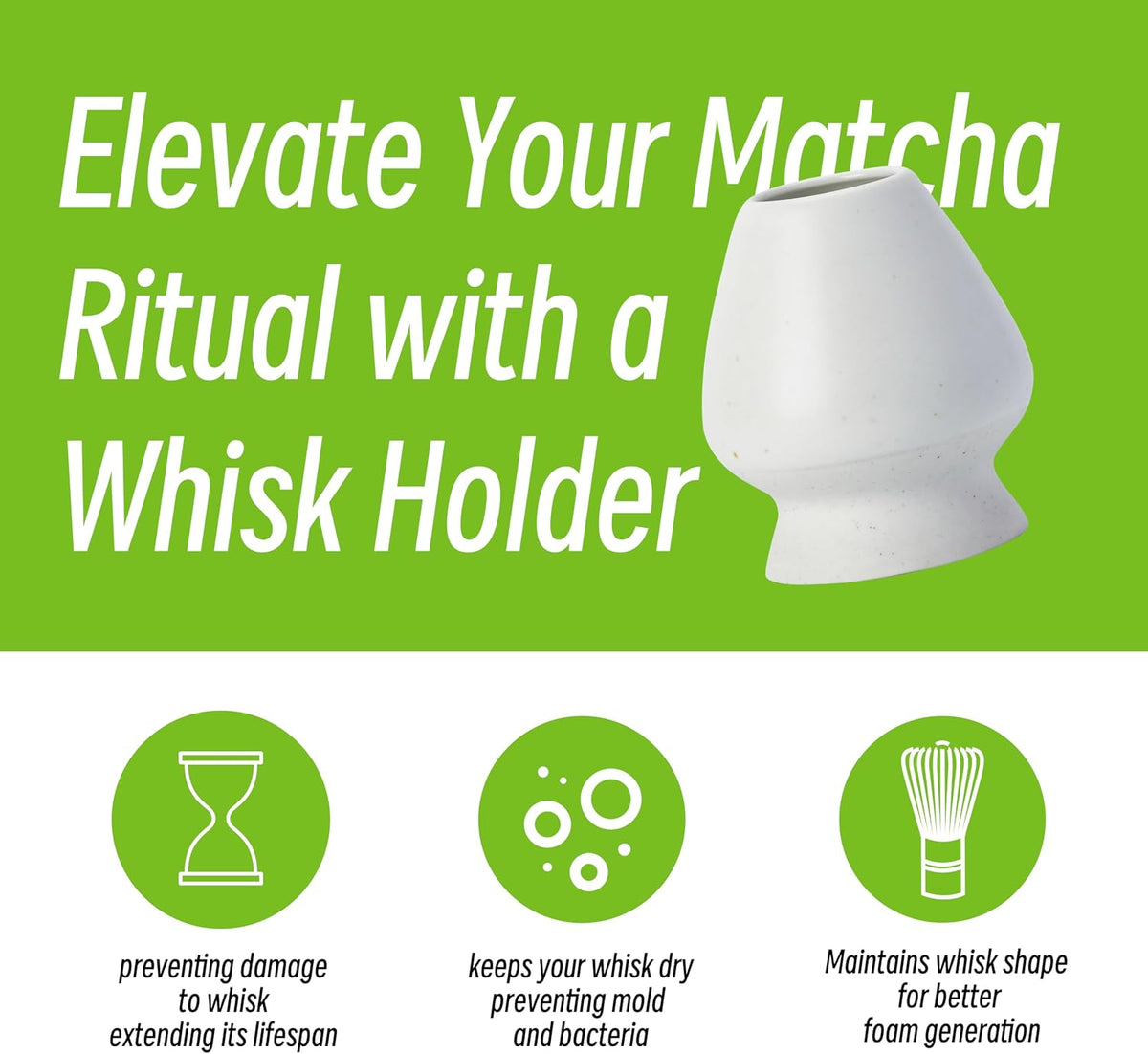 Matcha Whisk Set,Bamboo Matcha Whisk (100 prongs) with Black Holder,6-PCS Traditional Starter Set,Scoop (Chashaku),Bamboo Chasen for Making Latte,Ceremony Accessory,Gife for Friend/Family