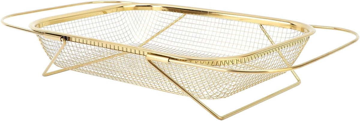 Over The Sink Colander Strainer Basket, Expandable Over The Sink Colander Stainless Steel Easy To Multifunctional for Home (Gold)