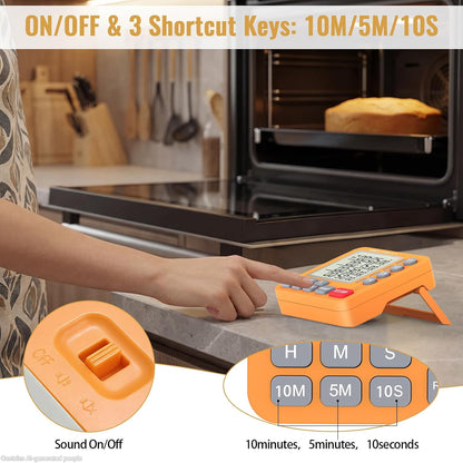 Digital Dual Kitchen Timer, Multiple Channels Countdown Timer