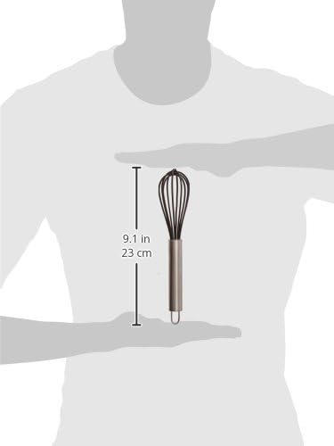 Professional Silicone Mini Whisks (Set of 2), Black