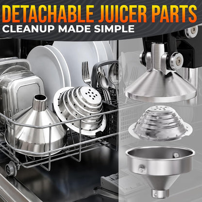 Hand Juicer Squeezer - Gets Every Last Drop Fast - Manual Juicer Hand Press for Lemon, Orange, Lime, Grapefruit and Pomegranate | 20 oz Aluminum Bowl, Pour Spout, Lemon Squeezer with Ergonomic Handle