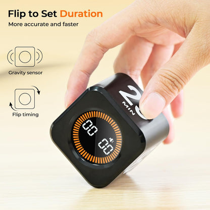 Pomodoro Timer, Small Gravity Timer, Visual Countdown 5 10 25 50 | Desk Productivity Flip Timer, ADHD Tool Cube Countdown Stopwatch, for Office, Kitchen, Gym, College School Supplies