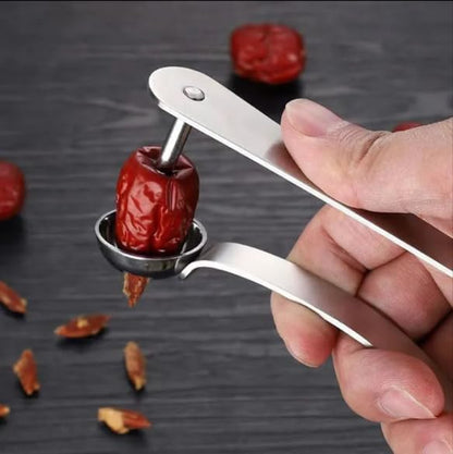 Stainless Steel Cherry Pitter Tool – Fruit Core Remover for Cherries, Olives, Red Dates, Jujube, Hawthorn – Heavy-Duty Cherry Seed Corer Kitchen Gadget