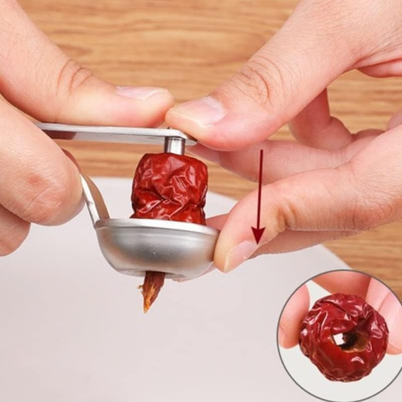 Stainless Steel Cherry Pitter Tool – Fruit Core Remover for Cherries, Olives, Red Dates, Jujube, Hawthorn – Heavy-Duty Cherry Seed Corer Kitchen Gadget