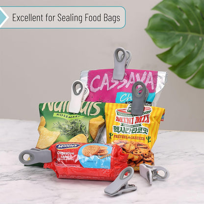 Magnetic Chip Clips, 6 Pack, Airtight Seal | Reusable Bag Closers for Food Storage, Snacks, Bread & Kitchen Organization, Strong Plastic Clips for Refrigerator Use