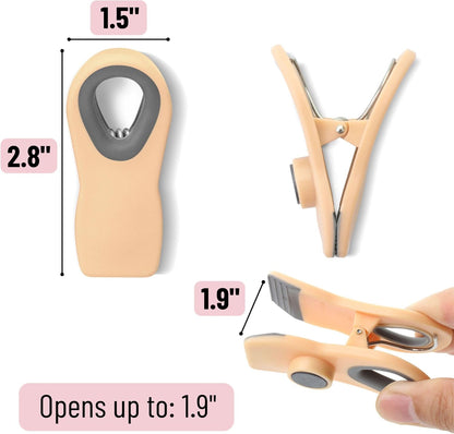 Magnetic Chip Clips, 6 Pack, Airtight Seal | Reusable Bag Closers for Food Storage, Snacks, Bread & Kitchen Organization, Strong Plastic Clips for Refrigerator Use